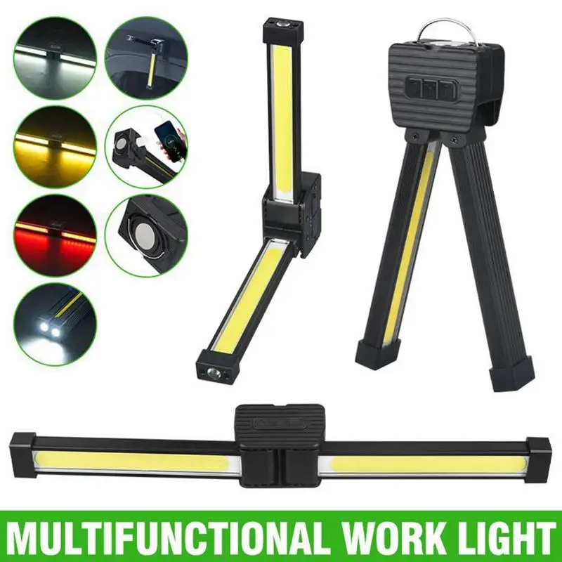 Gym Lamp For Posing Portable Magnet LED Flashligh 7th Gear Dimming Folding Worklight Waterproof Led Flashlight With Magnet Hook Led Flashlight Led Work Light Work Light