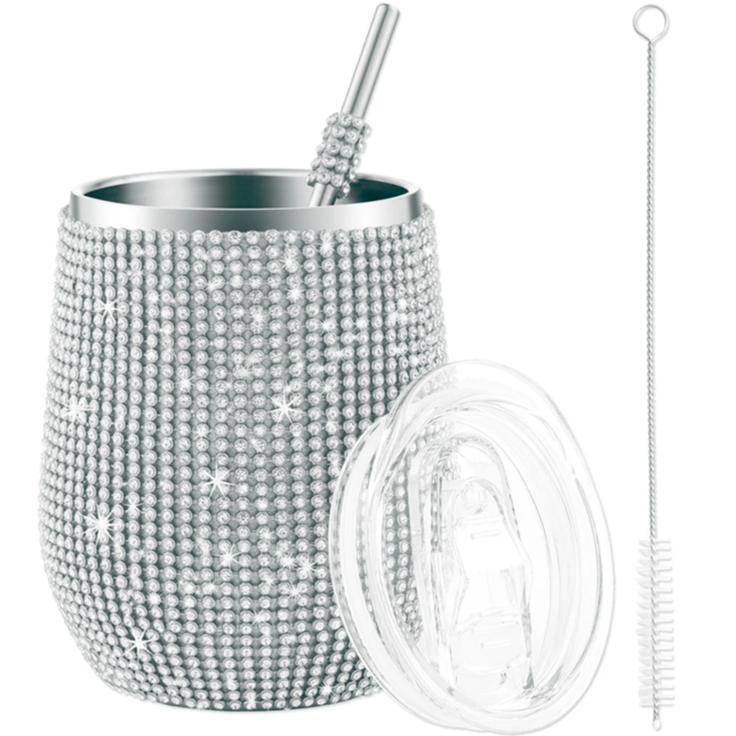 Tumbler Cup Beer Stainless Steel Cup 12oz Stainless Steel Wine With Sealed Lid Vacuum Thermo For Champagne Party