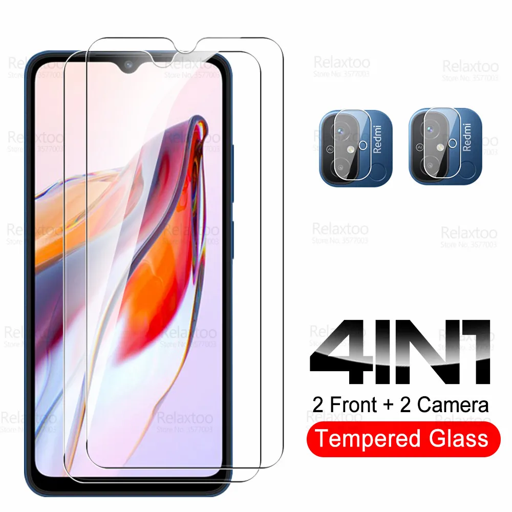 

4in1 Camera Protective Glass For Xiaomi Redmi 12C Screen Protector Readmi 12C 12 C C12 4G Redmi12C Tempered Glass 9H Safety Film