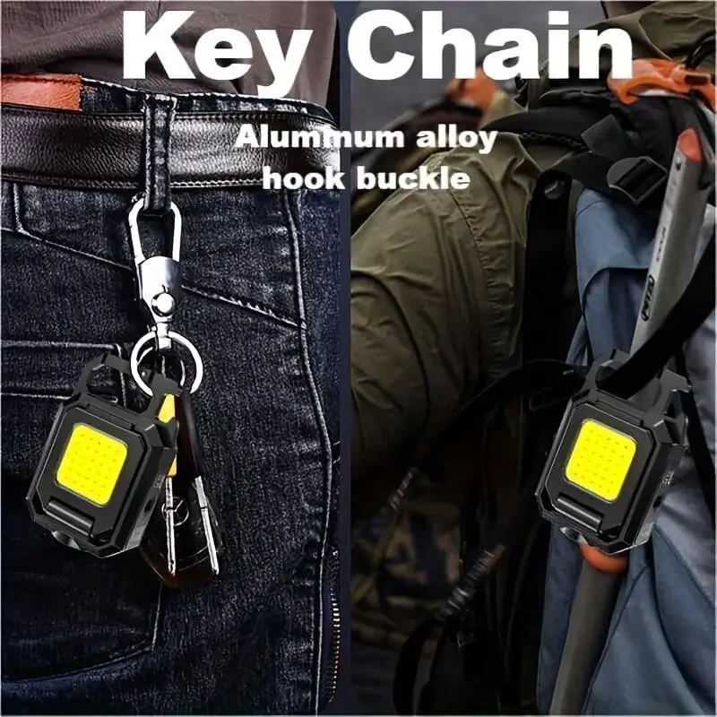 LED Mini Keychain Light XPE Pocket Work Light COB Flashlight USB Rechargeable Emergency Flashlight for Outdoor Camping Fishing portable flashlight,portable work lights,keychain work light,portable work light,portable torch,emergency lights,camping light,camping lamp,camping lantern