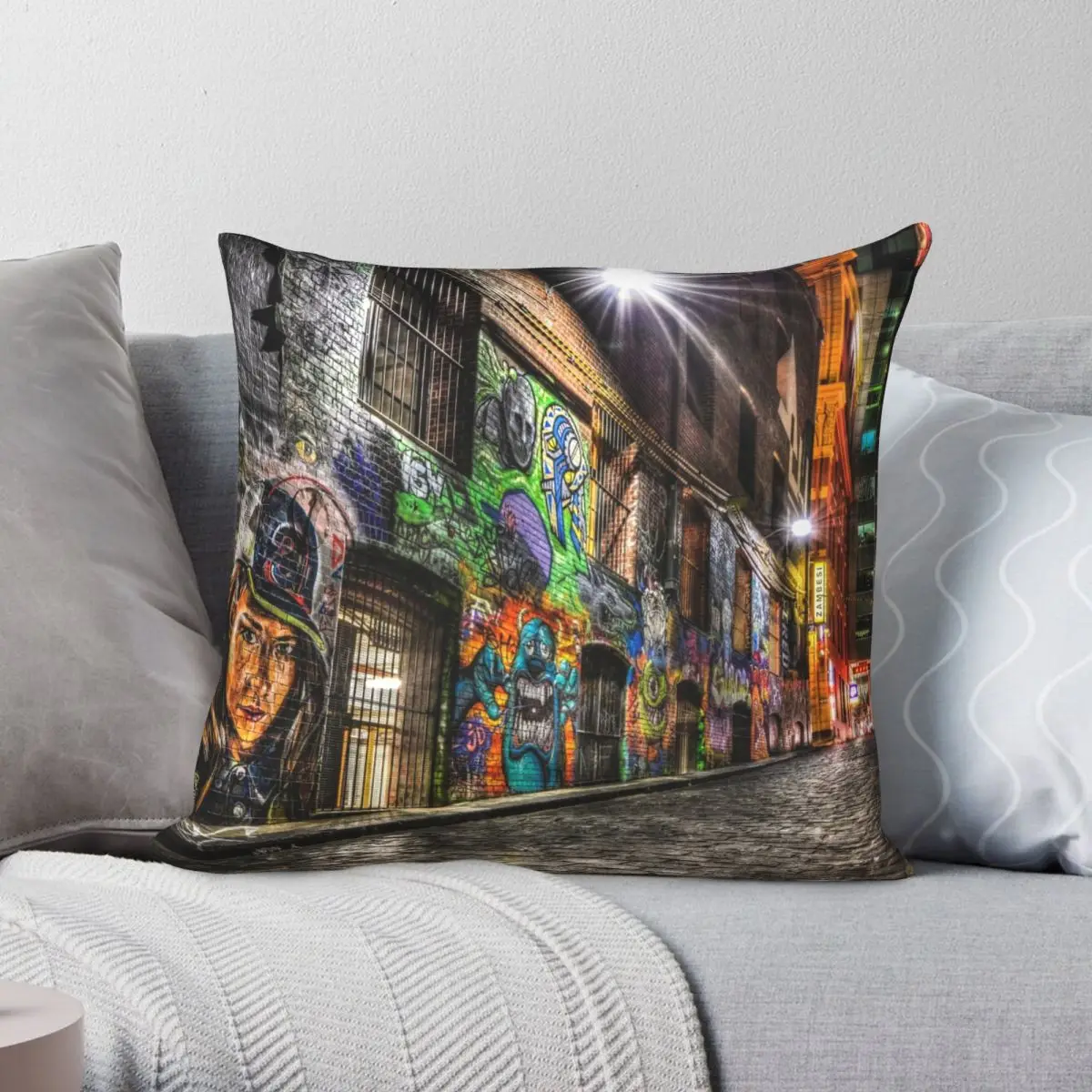 

Hosier Lane Pillowcase Polyester Linen Velvet Creative Zip Decor Throw Pillow Case Home Cushion Cover 45x45