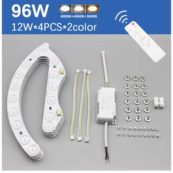 Energy-Saving LED Ceiling Light Module with Dimmable Panel (96W Remote Control)