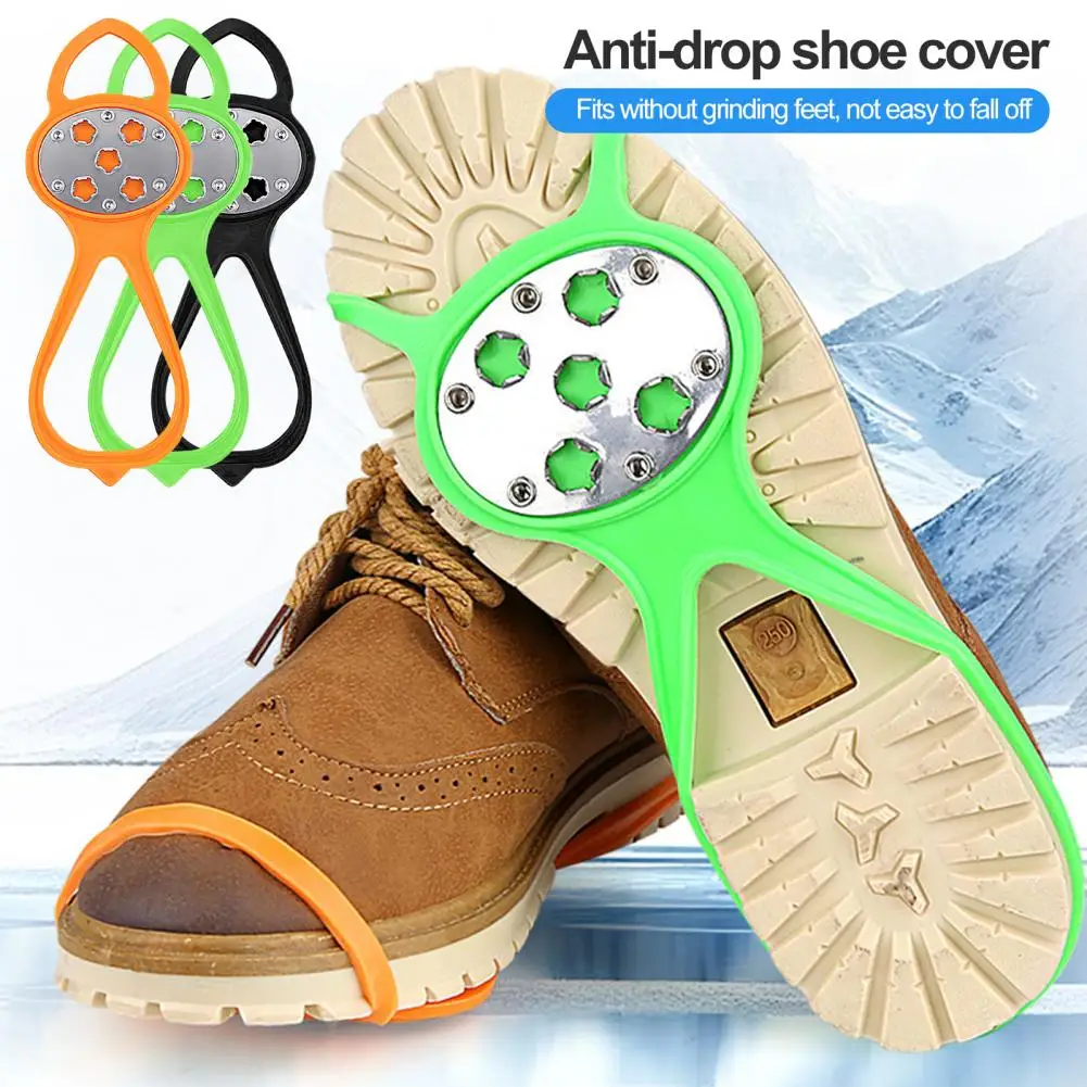 1 Pair Studs Crampons Traction Cleats Snow Shoe Spikes Anti-Skid