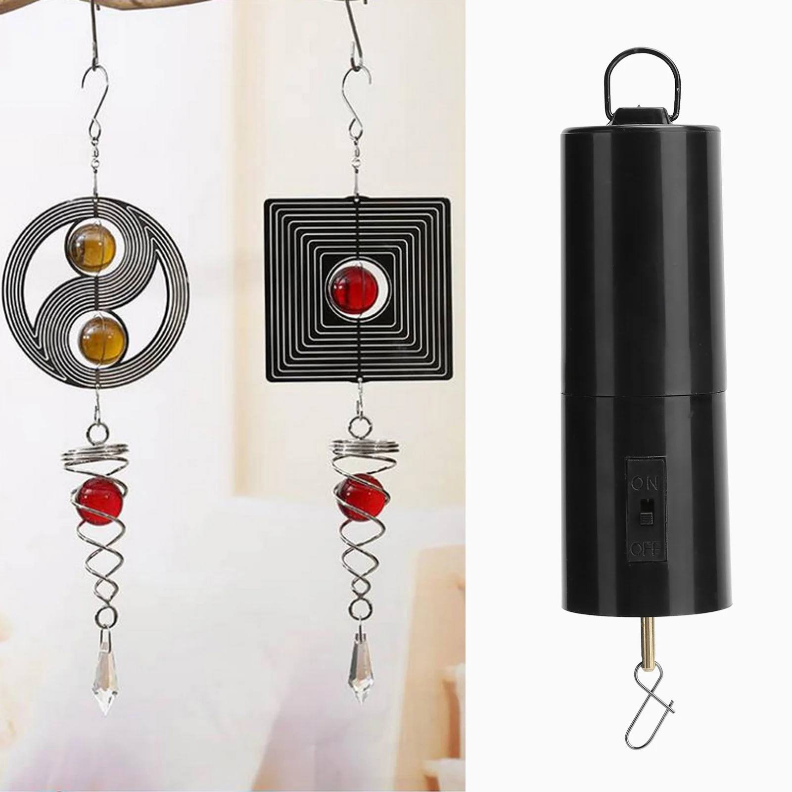 Hanging Rotating Motor for Wind Chimes Mobile Battery Operated Garden Decor Accessory