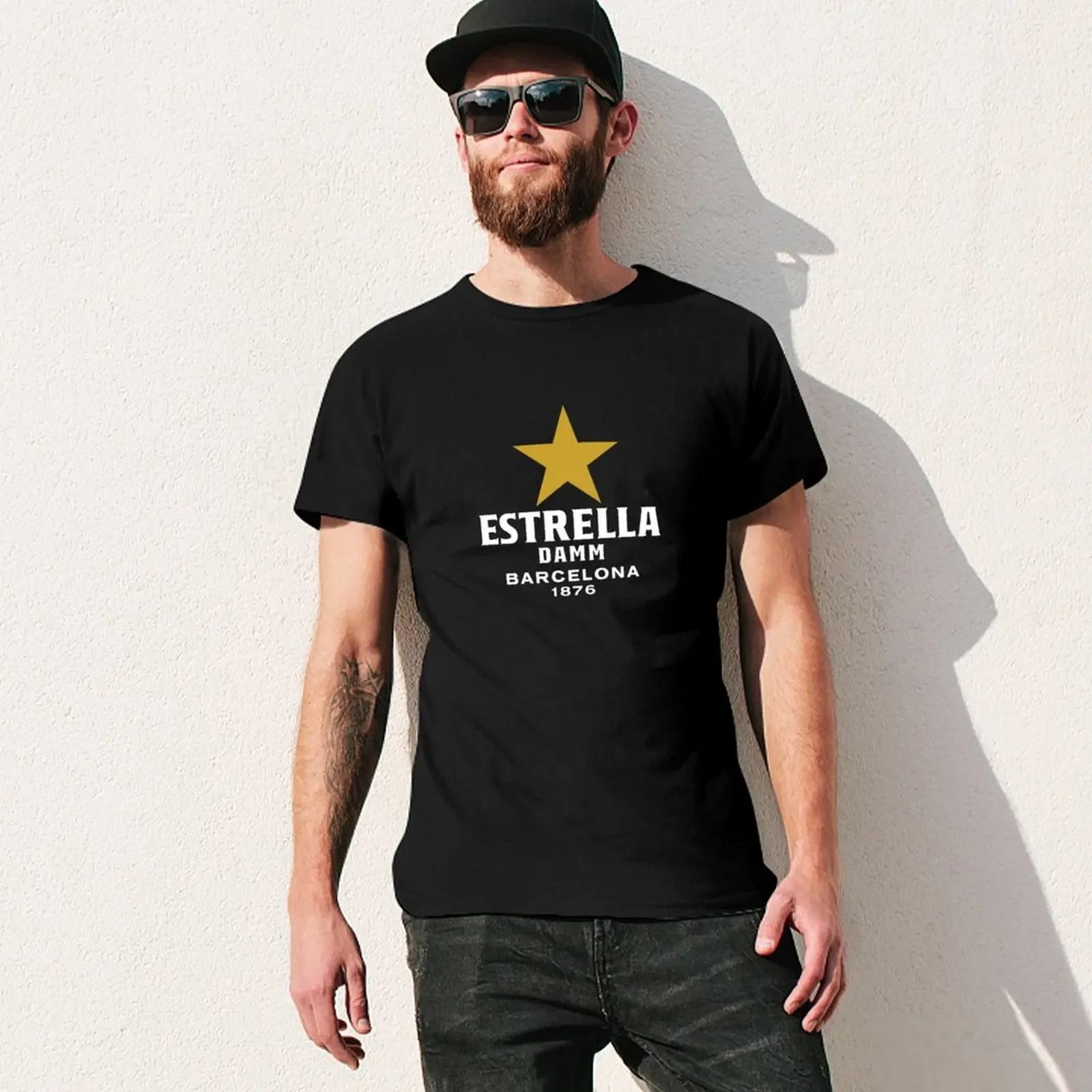 Estrella Damm 맥주 티셔츠, 스포츠 팬 땀, 숭고한 빈 옷
