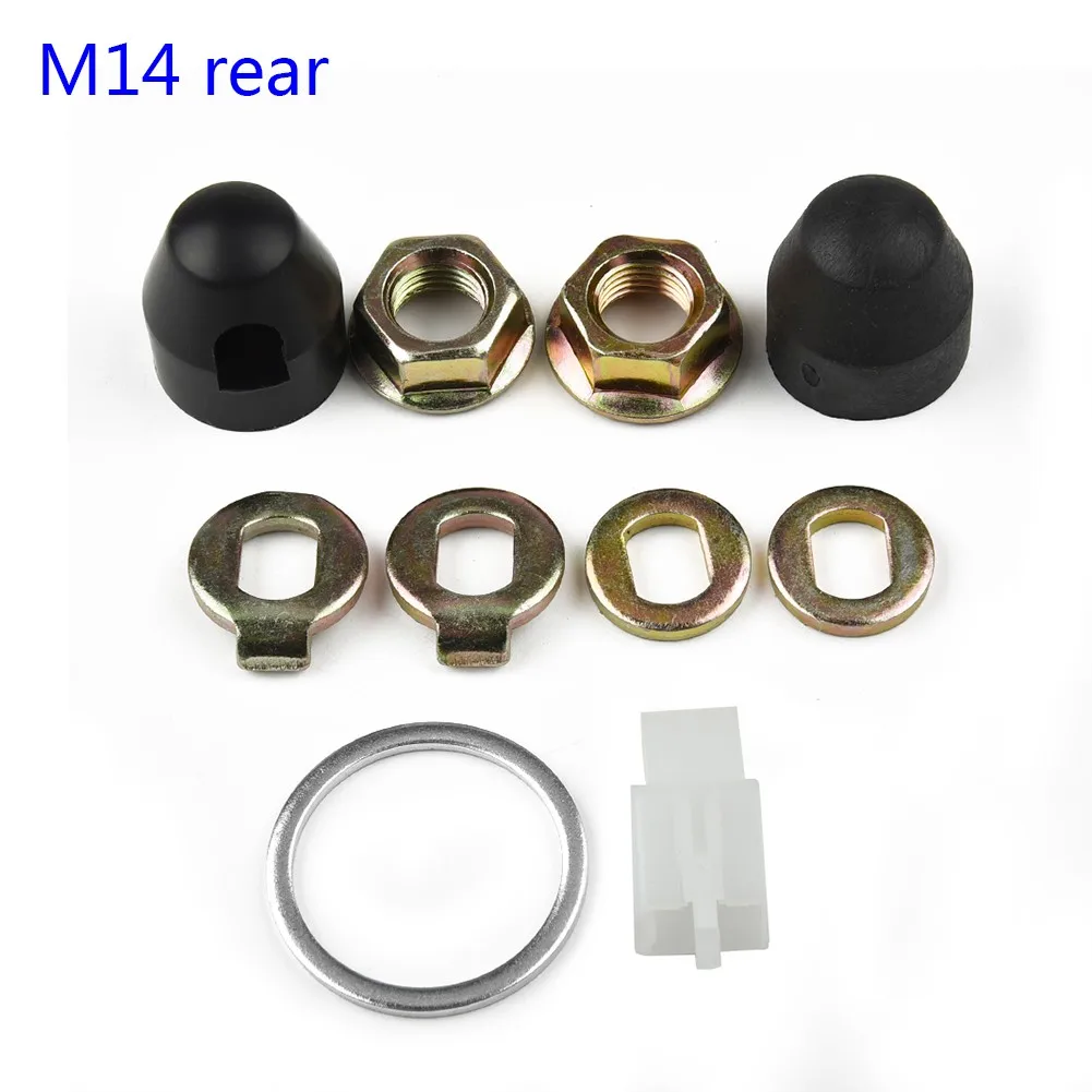 E-Bike Nabenmotor Achse M12/M14 Sicherungsmutter Sicherungsscheibe Distanzmutter Abdeckung Motoren Elektrofahrradteile für 500W-5000W Motoren – Detail 1