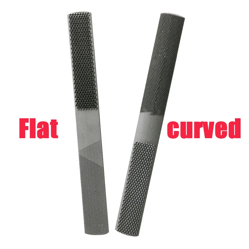 1Pc 4 IN 1 Wood Carving Files Rasp Wooden Rotating Burrs File Double-cut Alloy Square Flat Half Round Filling Needle Woodworking