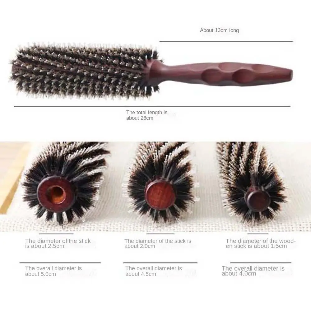 Hair Accessories Porcine Bristle Curly Hair Comb Hair Styling Tool Hairdressing Porcine Bristle Hairbrush Anti Static Wood