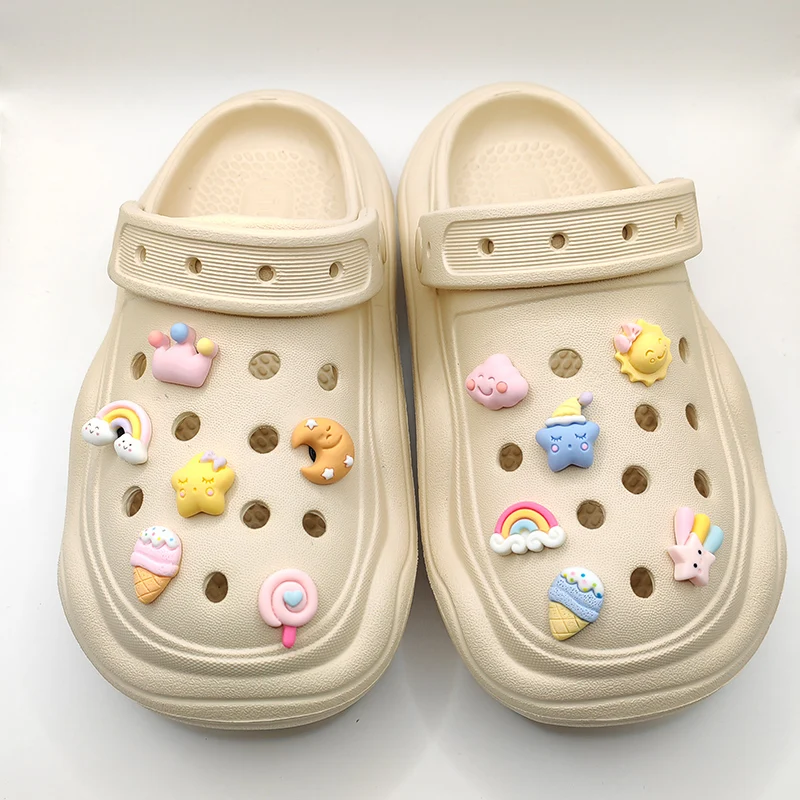 

Sleeping Star Shoe Charm for Crocs DIY Shoe Decorations Button Accessories for Bogg Bag Slides Sandals Clogs Kids Gifts