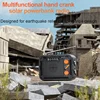 5000mAh Hand Crank Solar Power Bank with FM/AM Radio Flashlight Powerbank DC 5.0 Type C for iPhone 16 X Samsung Portable Charger 5