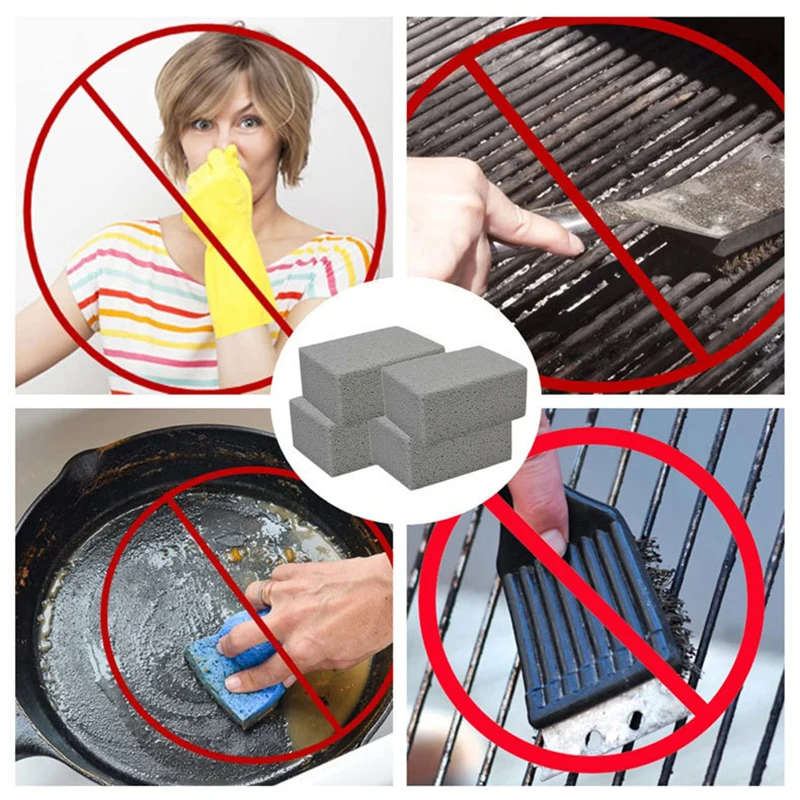 BBQ Grill Cleaning Brush Brick Block Barbecue Cleaning Stone Pumice Brick For Barbecue Rack Outdoor Kitchen BBQ Tools New