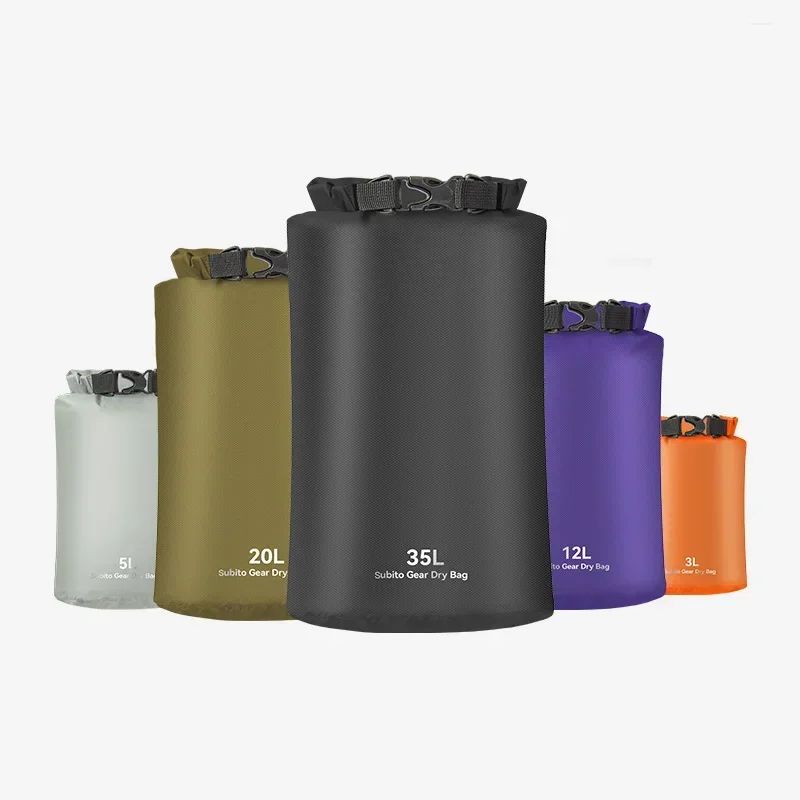 70D Waterproof Dry Bag 3L 5L 12L 20L 35L Ultralight Storage Bags Roll Top Dry Sack Keep Gear for Kayaking Swimming Camping