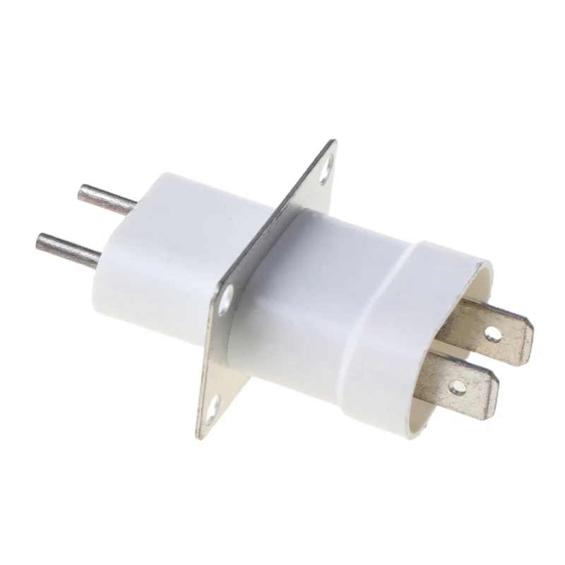 Home Electronic Microwave Oven Magnetron Filament 4 Pin Socket Converter White 20CC