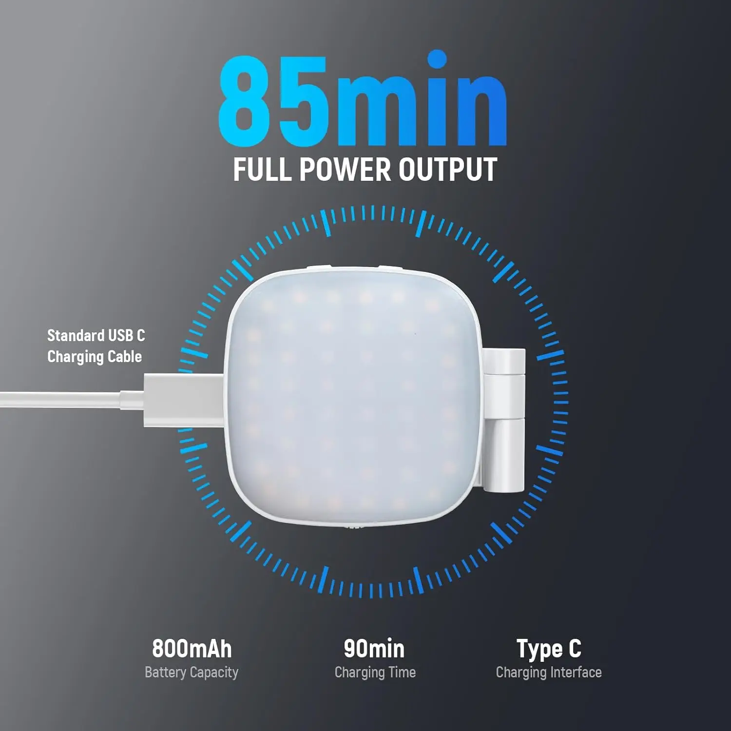 2W CRI95+ Bi Color Swivel Small LED Phone Fill Lighting Basics Magnetic Selfie L