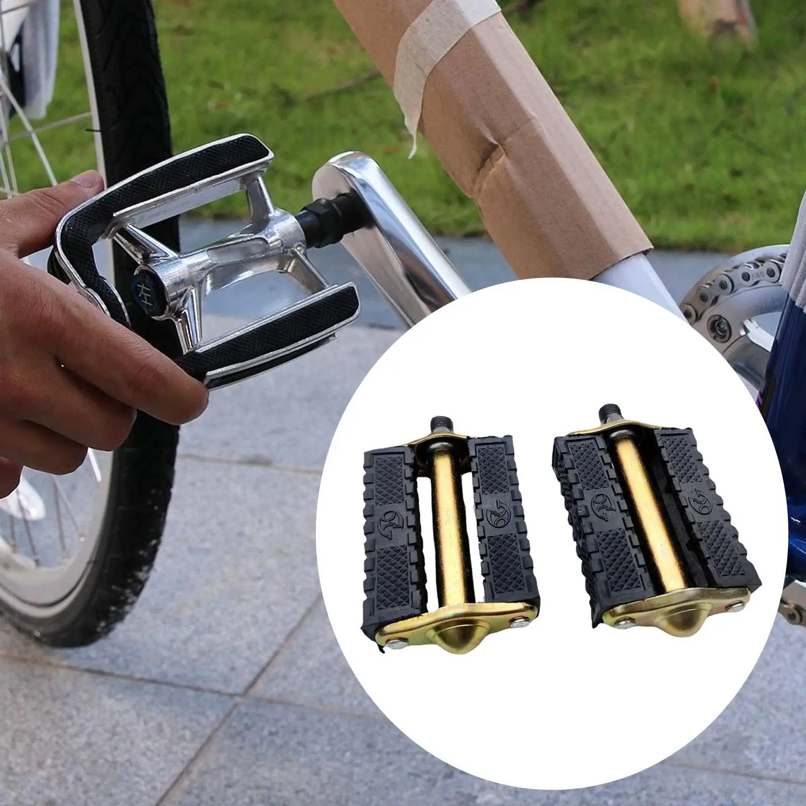 1 Pair Sturdy Lightweight Easy to Install Replace Spare Parts Durability Practical Bike Pedals Accessory Bicycle Cycling Pedals