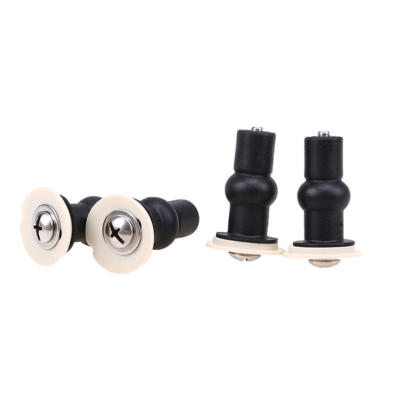 Toilet Seat Hinges Bolt Expanding Small Universal Toilet Seat Screws Rubber Top Nuts Screw Fixings Blind Hole Fittings 2/4Pcs toilet seat accessories toilet hinge replacement