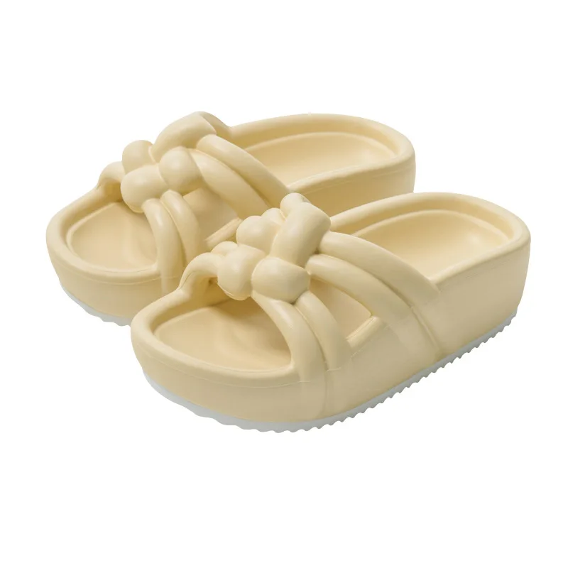 Super Light EVA French Summer New Little Fragrant Style Ladies Outwear Platform Slippers Fashion Sandals Home Non-slip Slipper