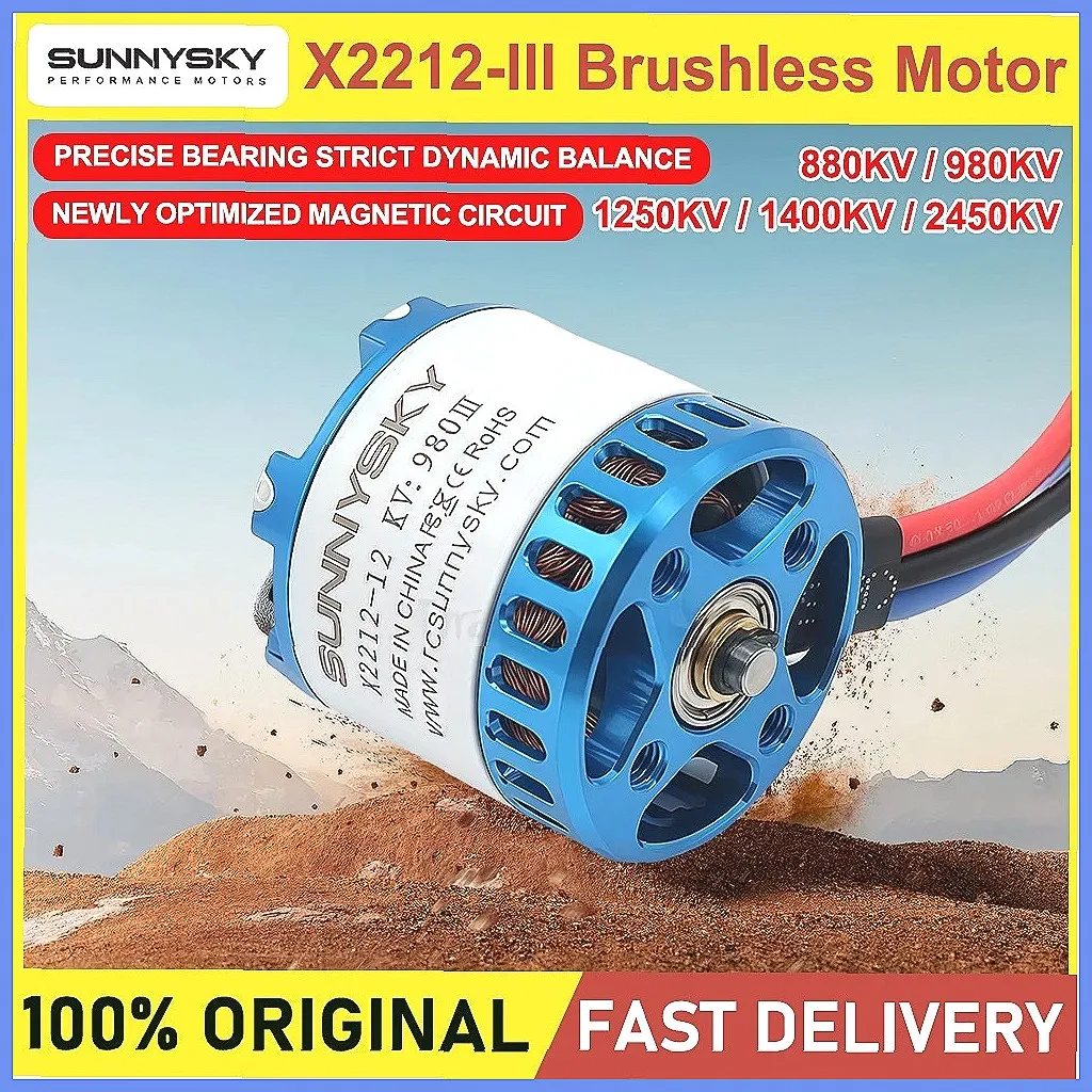 SUNNYSKY X2212 Brushless Motor 980KV/1250KV/1400KV/2450KV for RC Airplane Drone with Original Box