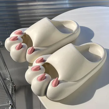 Novelty Cat Claw Slipper for Women New Summer Outdoor Slides Shoes Funny Cartoon Animal Bear Paw Beach Slipper Unisex Flip Flops 1