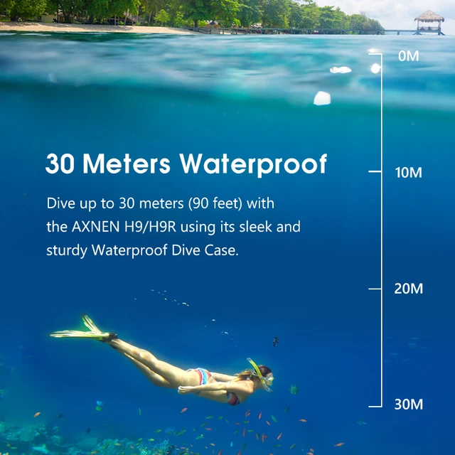 AXNEN H9R H9 Action Camera Ultra HD 4K 30fps 1080P 60fps WiFi 2 Inch 170D Underwater Waterproof Helmet Video Recording Sport Cam 3