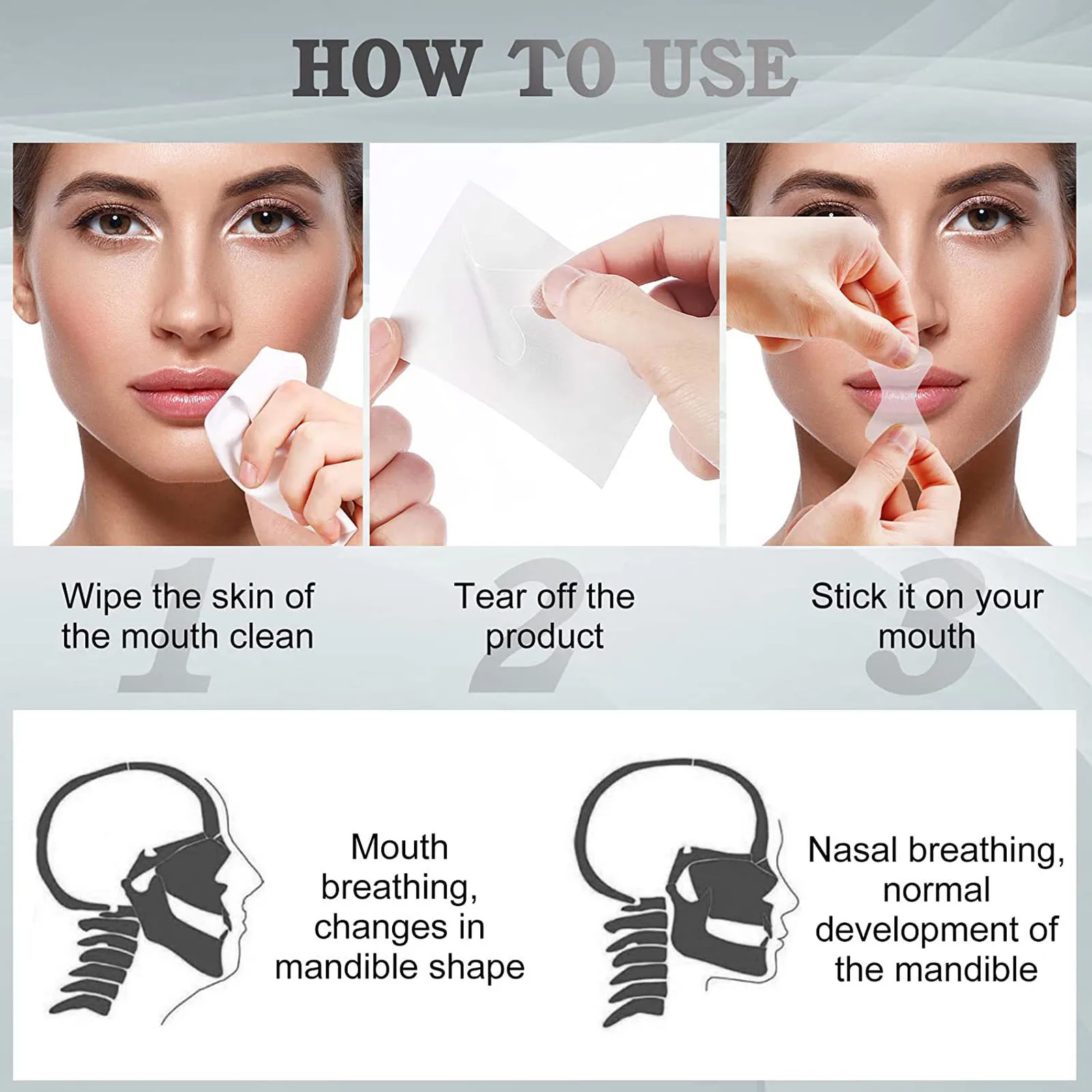 120pcs Mouth Tape for Sleeping Mouth Tape for Sleeping Keep Mouth Close Prevent Snoring Gentle Sleep Strip Sleep Mouth Strip 2