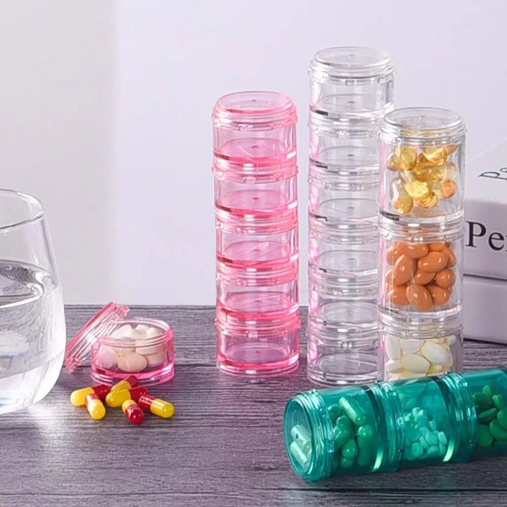 

Vitamins Storage Container Weekly Tablets Jewelry Storage Medicine Organizer Pill Dispenser 7 Days Pill Box Travel Pill Case