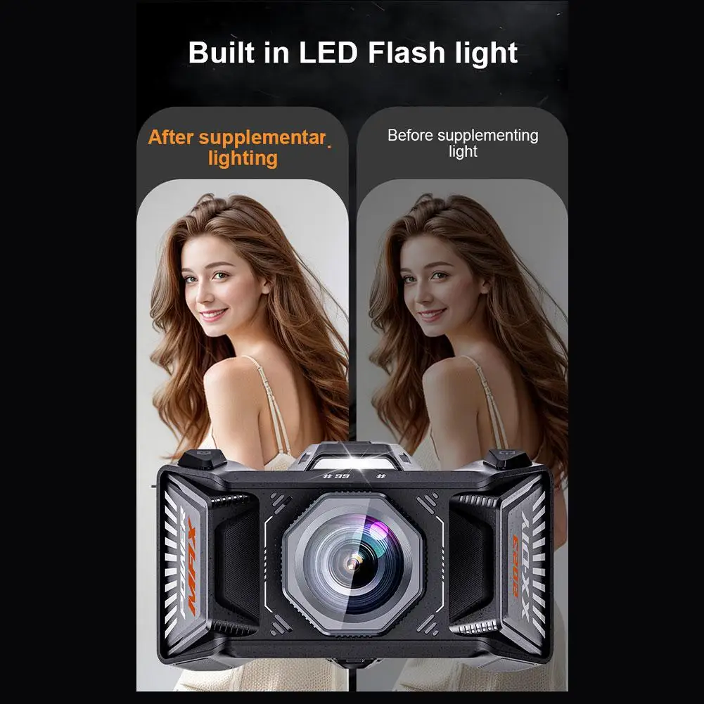 Micro SLR Camera 4K HD Digital Camera 50x Digital Zoom Portable Rechargeable Full Color Camcorder For Vlogging Photography