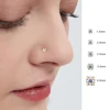 2/6PCS Stainless Steel Gold Color 18G Nose Stud Cartilage Piercing Jewellery Helix Tragus Lip Flat Back Tiny Earrings for Women 4
