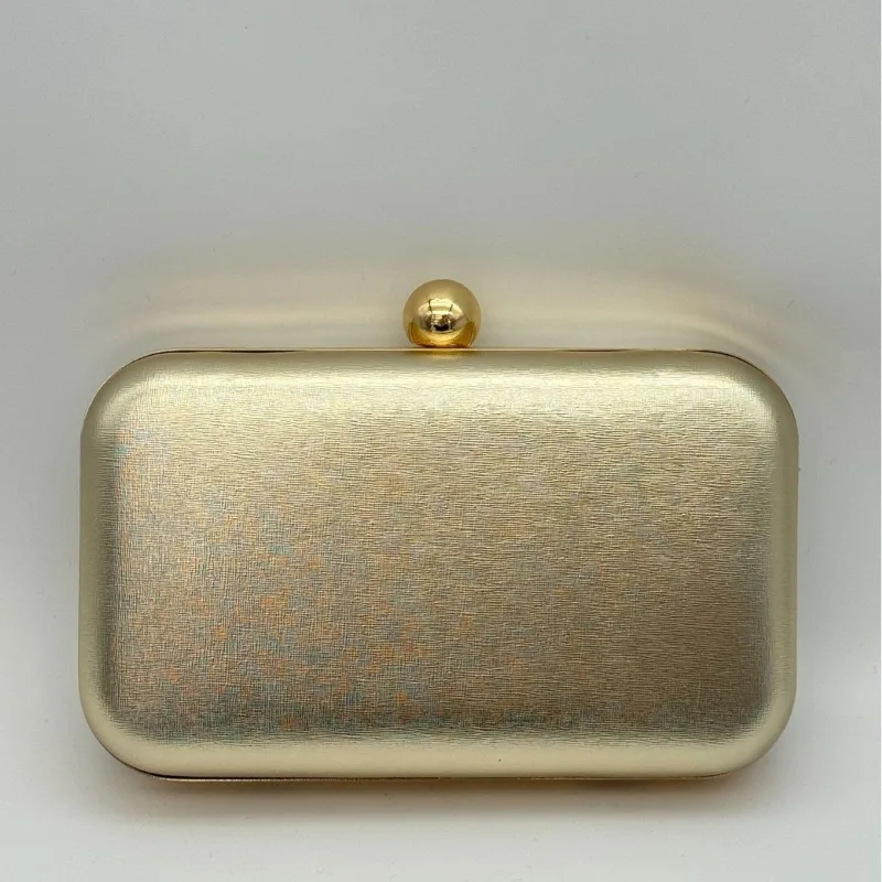 Borse da sera alla moda in PU Borsa da scatola metallica vintage Pochette da pranzo Borsa a tracolla per borse da riunione di nozze per feste
