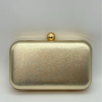 Borse da sera alla moda in PU Borsa da scatola metallica vintage Pochette da pranzo Borsa a tracolla per borse da riunione di nozze per feste