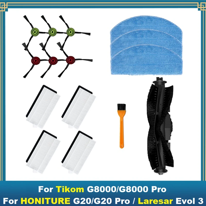 Per Tikom G8000/G8000 Pro Honiture G20 G20 Pro Laresar Evol 3 Robot Aspirapolvere Ricambi 15 Pezzi