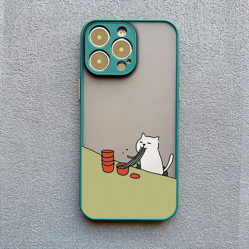 Gestapelte Katzen-Handyhülle für iPhone 17 16 15 14 13 12 11 Pro Max 13 12 Mini X XR XS Plus – Matte Hülle, süße Geschenke für Mädchen, Handyhülle – Detail 10