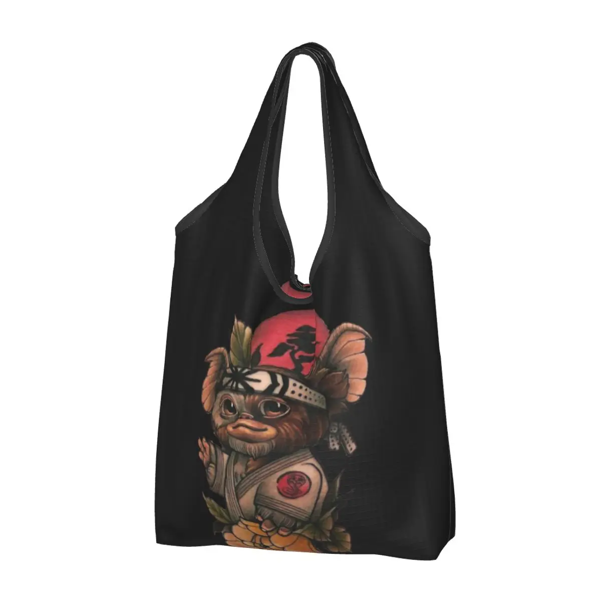 

Reusable Gizmo Gremlins Shopping Bags for Groceries Foldable Mogwai Monster Horror Retro Sci Fi Grocery Washable Large Tote Bags