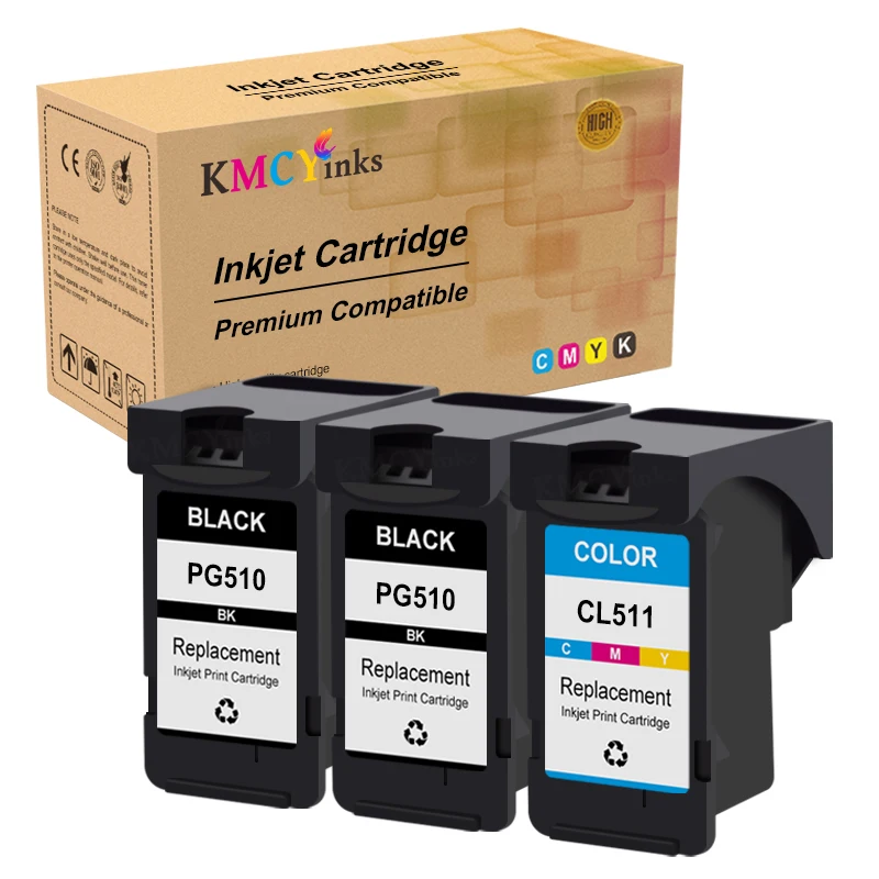 Cartuccia Di Inchiostro Rigenerata Kmcyinks Pg-510 Cl-511 Pg-510Xl Cl-511Xl Per Canon Pixma Mp495 Mp250 Mp270 Mp230 Mp280 Mp499 Mx320