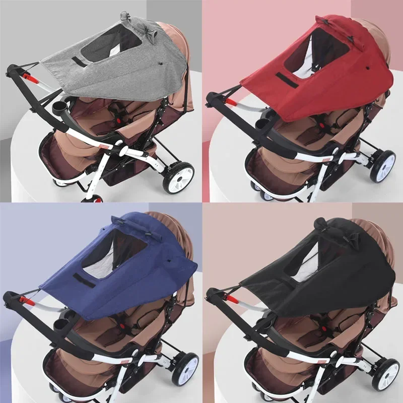 Baby Stroller Accessories Shade Blocks Windproof Waterproof UV Protection Sunshade Cover Outdoor Activities Mosquito Insect Net