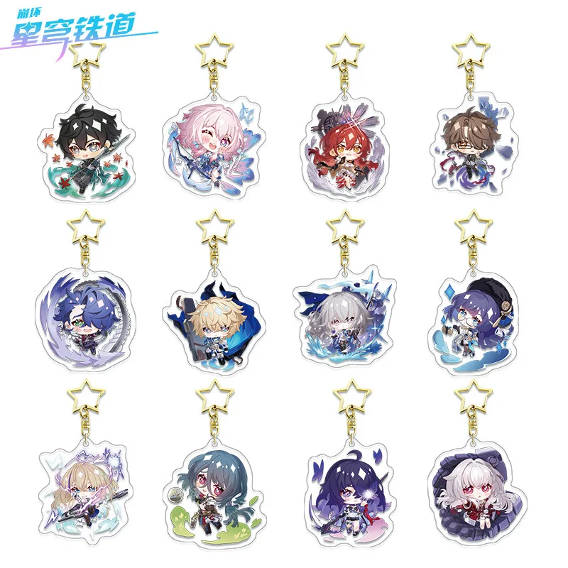 

Anime Honkai: Star Rail Keychain Cosplay Dan Heng March 7th Himeko Key Ring For Women Gift Accessories Cute Bag Pendant Jewelry