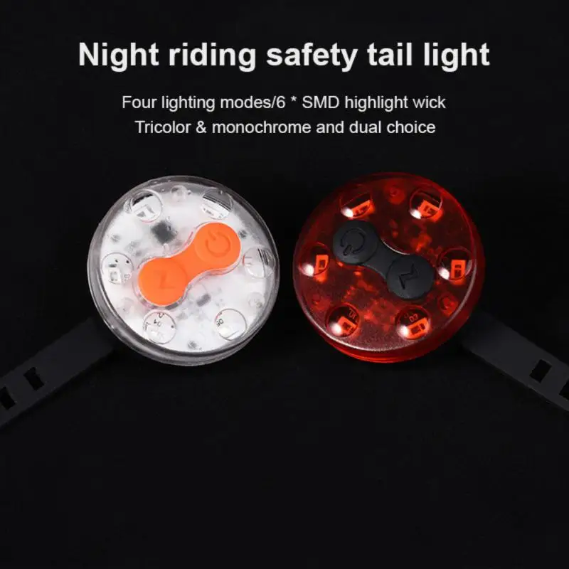 

Tricolor Colorful Bicycle Tail Lamp USB Chargeable Bike LED Lamp Cycling Waterproof 4 Modes Light Night Riding Safety Rear Light