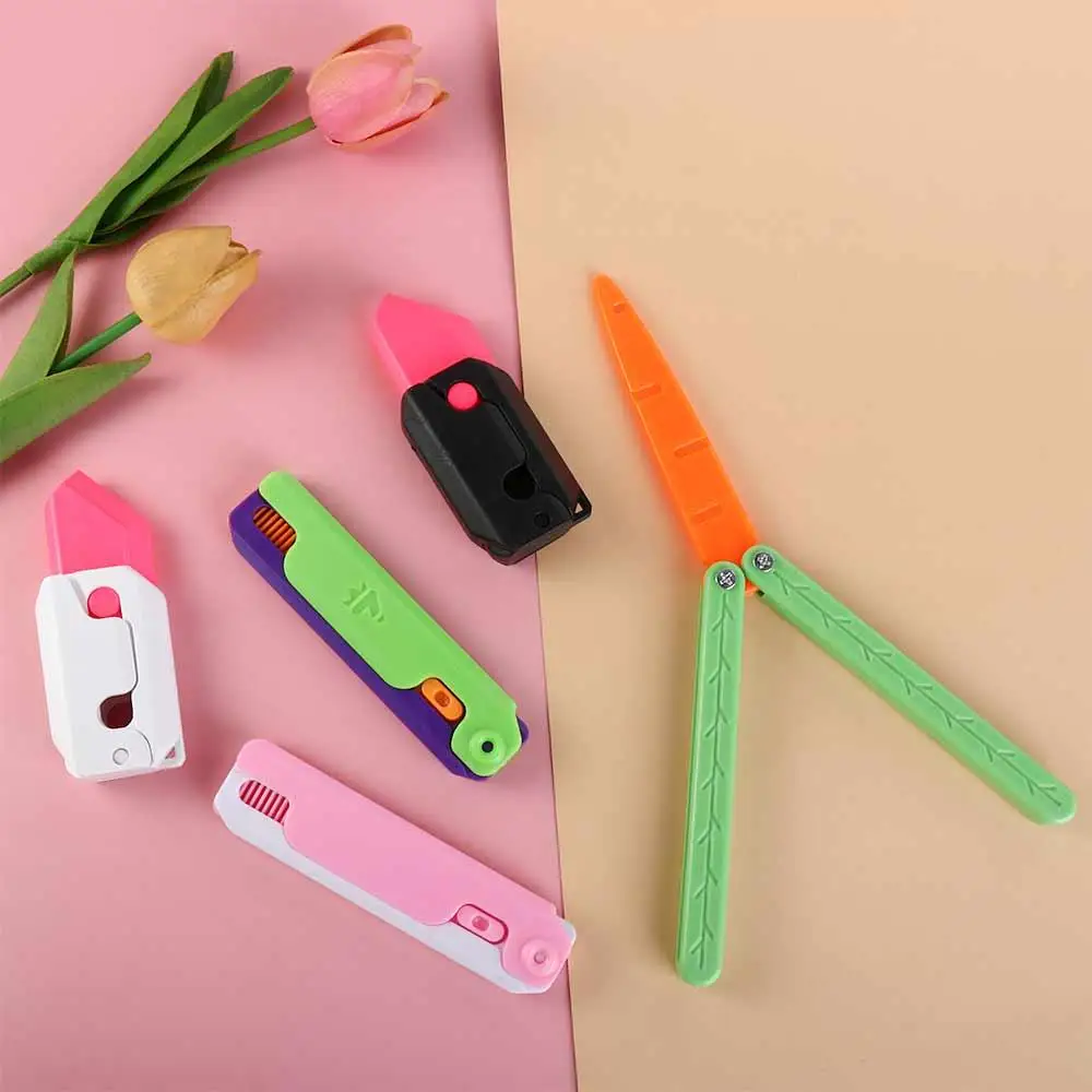 

Gravity Radish 3D Gravity Carrot Toy Small Toy Carrot Push Card Fidget Comb Toys 3D Printing Luminous Adults Kid Gifts