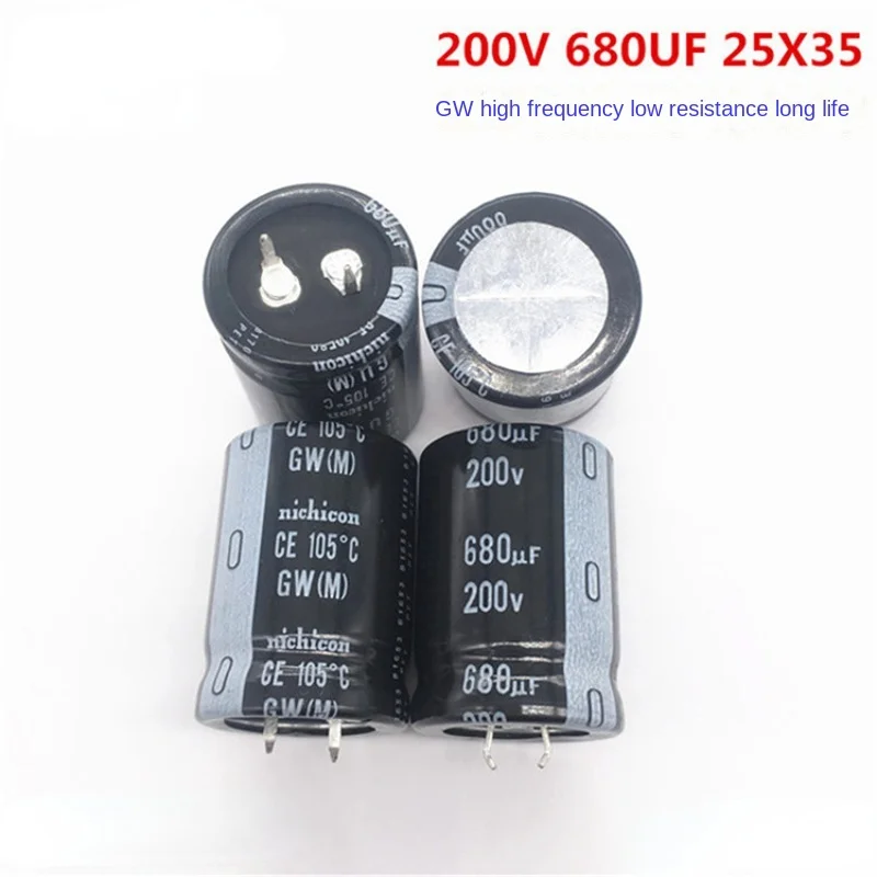 

(1 шт.) 200V680UF 25X35 Nikon конденсатор 680UF 200V 25*35 GW высокая пульсация низкое сопротивление