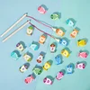 Kids Wooden Fishing Game Toys Gifts Early Education Alphabet Numeric Cognitive Toys Children Interactive Games Toys for Gifts 5