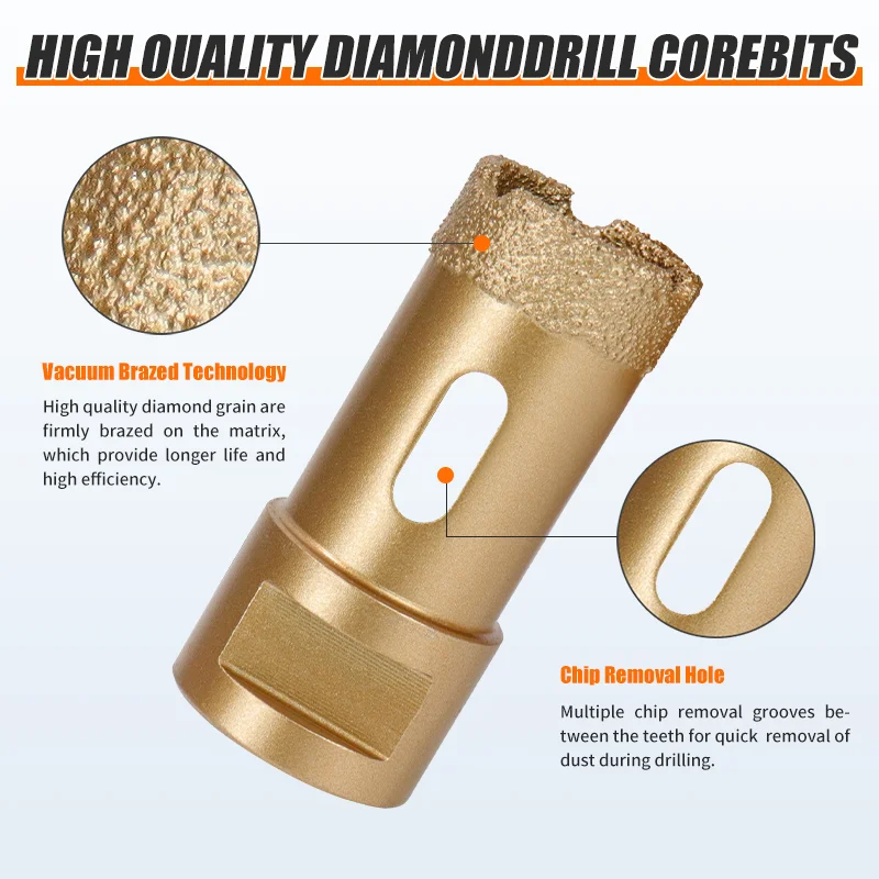 50 Punte Diamantate Per Seghe A Tazza – 8 Mm, Per Piastrelle, Ceramica, Vetro, Marmo E Pietra, Rivestimento Diamantato