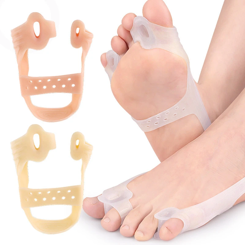 

2pieces=1pair Gel Thumb Training Exerciser Strap Eversion Tension Band Toe Splitter Toe Elastic Band Recovery Toe Separators
