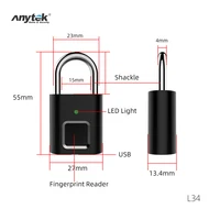 Anytek L34 Smart Fingerprint Padlock Mini Security USB Rechargeable Keyless Lock for Door Locker Bag Suitcase - Image 5