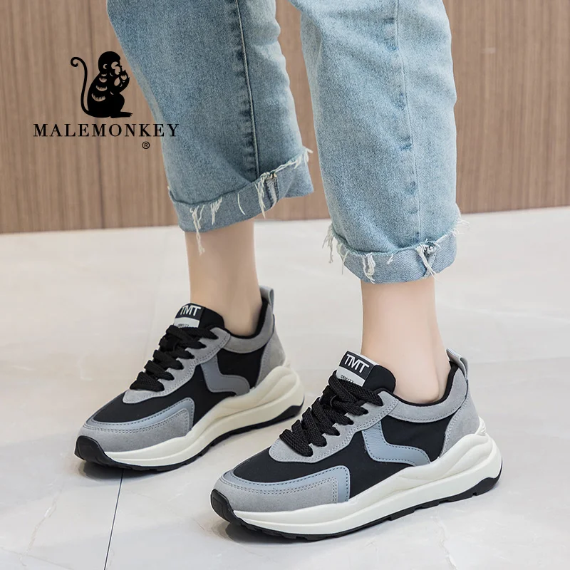 Trendy Women Shoes Spring 2022 Platform Fashion Lace Up Walk Shoes Comfort Sole Ladies Sneakers Zapatillas Mujer Handmade Black| | - AliExpress