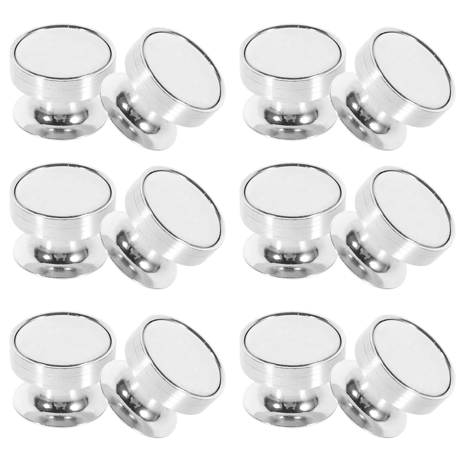

12 Pcs Magnet Card Cap Magnets Magnetic Pin Backs Brooch Supplies Refrigerator DIY Pins Locking Replaceable Metal
