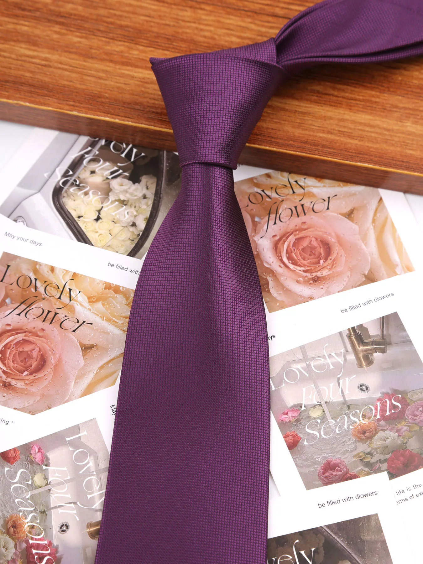 7,5/8 CM Mann Krawatte Gestreifte Krawatte Männer Business Formale Hochzeit Krawatte Marineblau Rot Krawatten Mode Party hemd Krawatte – Detail 18