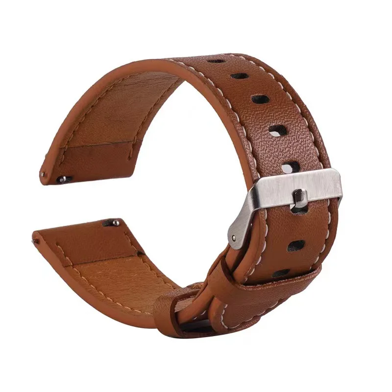 Premium Leather Watchband - 22mm Replacement Strap
