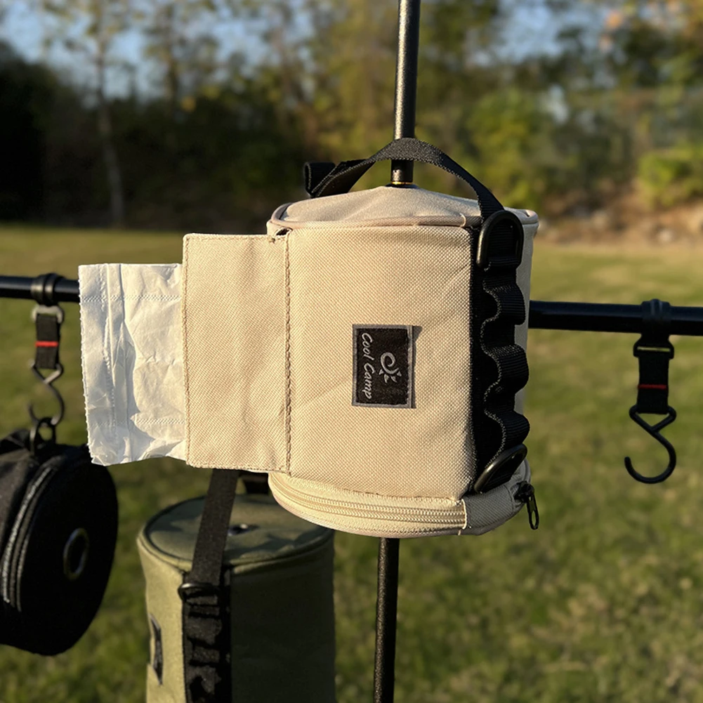 Portable Outdoor Camping Tissue Case with Hook Tissue Holder Toilet Paper Storage Box for Picnic Hiking Camping 3