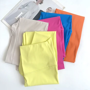 New Color Series Naked Feeling High Waist Women's Sports Yoga Leggings Elastic Comfort Look Slimmer Running Leisure Sports Pants 1