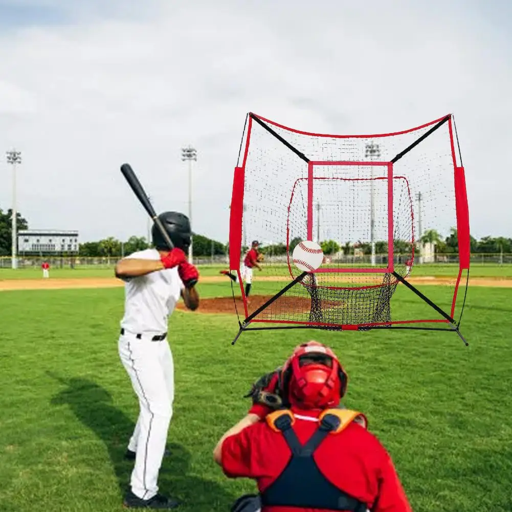 Nylon Baseball Training Net Baseball Target Net Enhance Pitching Accuracy with Adjustable Baseball Strike Zone for Throwing